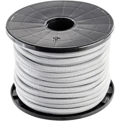 SPRINTIS Expanderseil 8 mm, grau, starkes Gummiseil auf 20 m Rolle, vielseitig einsetzbar für Anhängerplanen, Bauzaunbanner und mehr, Latex