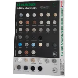 Ramsauer 440 Naturstein Silikon Dichtstoff Faltbare Farbkarte-Tupfenkarte