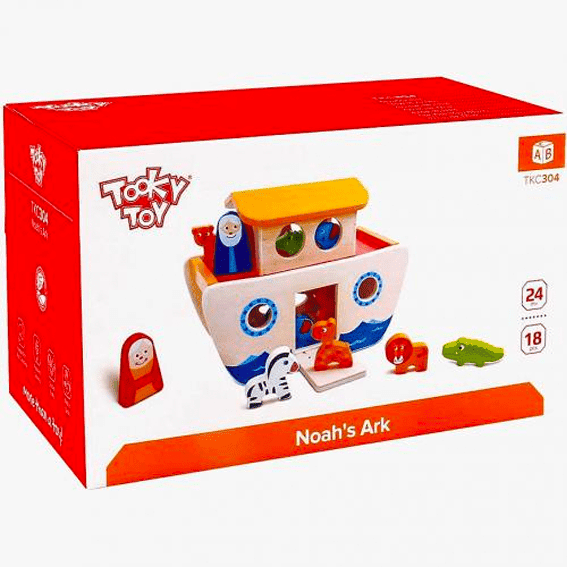 Tooky Toys Tooky Toy's Wooden Noah's Ark for Children Aged 2+