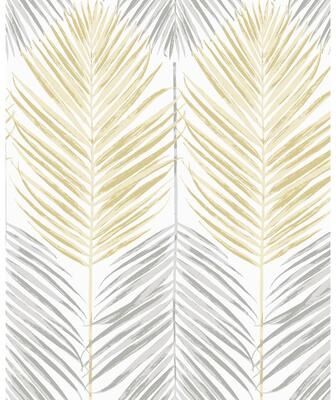NextWall Two Toned Palm Peel and Stick Wallpaper