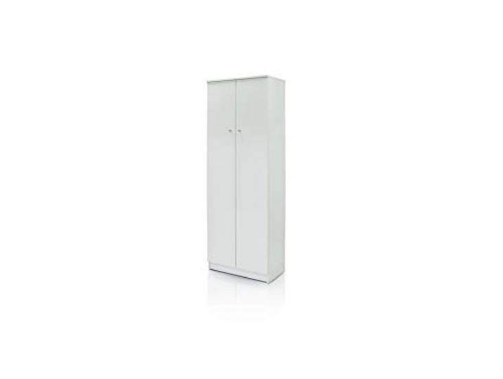 Dmora Multifunktions-Kleiderschrank mit zwei Türen, weiße Farbe, 62 x 34 x 183 cm