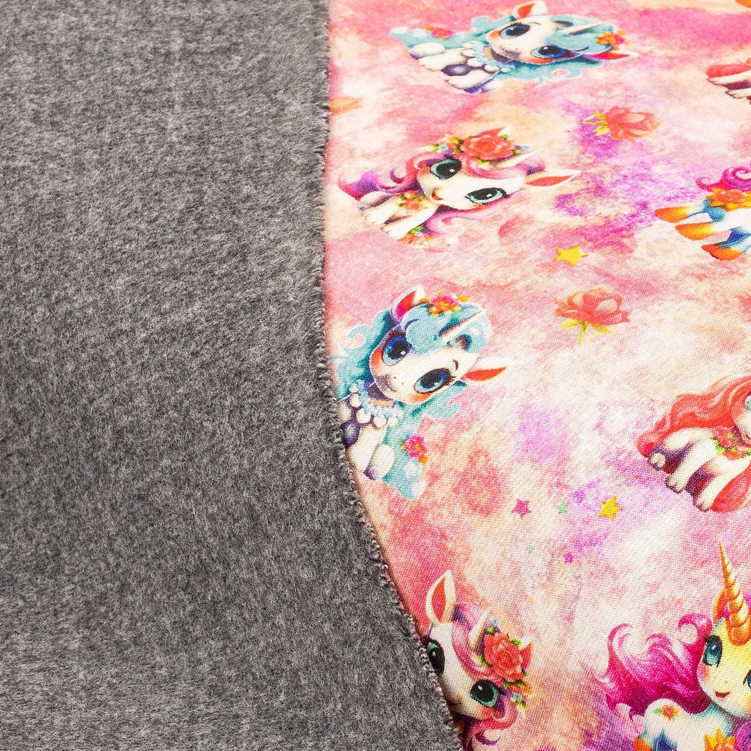 Alpenfleece "Einhorn", rosa-color