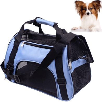 Inspired Deals Portable Pet Backpack Carrier Breathable Folding Dog Travel Bag Medium blue