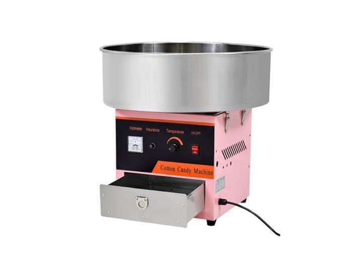 Zuckerwattemaschine Elektrische Zuckerwattemaschine for den gewerblichen Gebrauch mit Edelstahlschüssel, Zuckerschaufel und Schublade for Geburtstagsfeiern