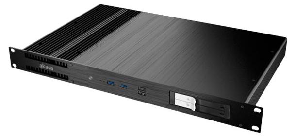 Akasa Galileo TU1, Rack, Server, Schwarz, Thin Mini-ITX, Aluminium, 2.5"