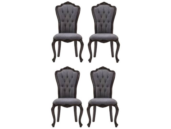 JVmoebel Esszimmerstuhl Stuhl Farbe Schwarz Klassischer Stil Holzrahmen Weiche Rückenlehne Neu