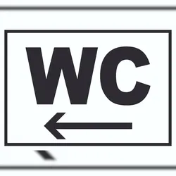 HB-Druck WC links Schild A3 (297x420mm)