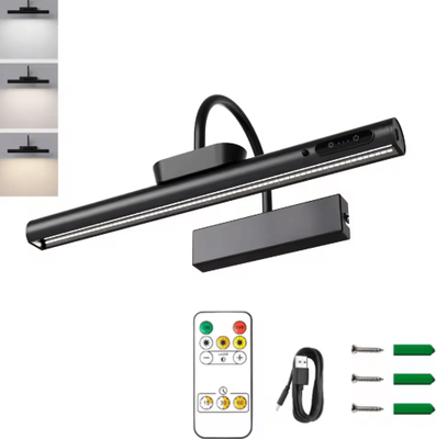 Inspire Picks 4000mAh Rechargeable LED Picture Light Wireless Art Display Wall Lamp With Remote Control 35cm 4000mah. tricolor