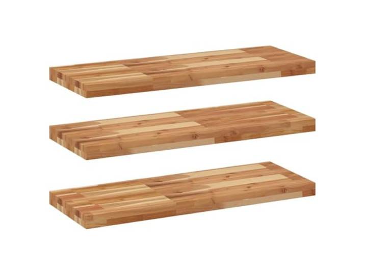 HGFDVCMR Schweberegale 3er Set 100x30x4cm Massivholz Akazie Drei stilvolle Wandboards aus geöltem Echtholz für flexible Aufbewahrung in Wohnzimmer, Küche und Bad.