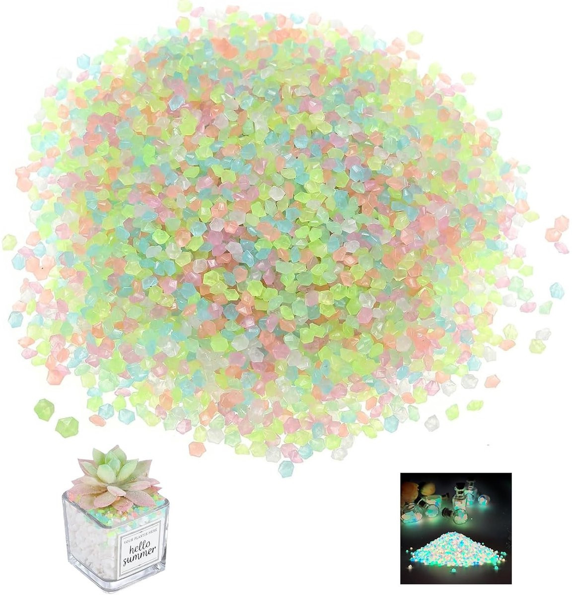 ShopVlot 10.000 stuks Lichtgevende Edelstenen voor Kinderen en Tuin Decoratie