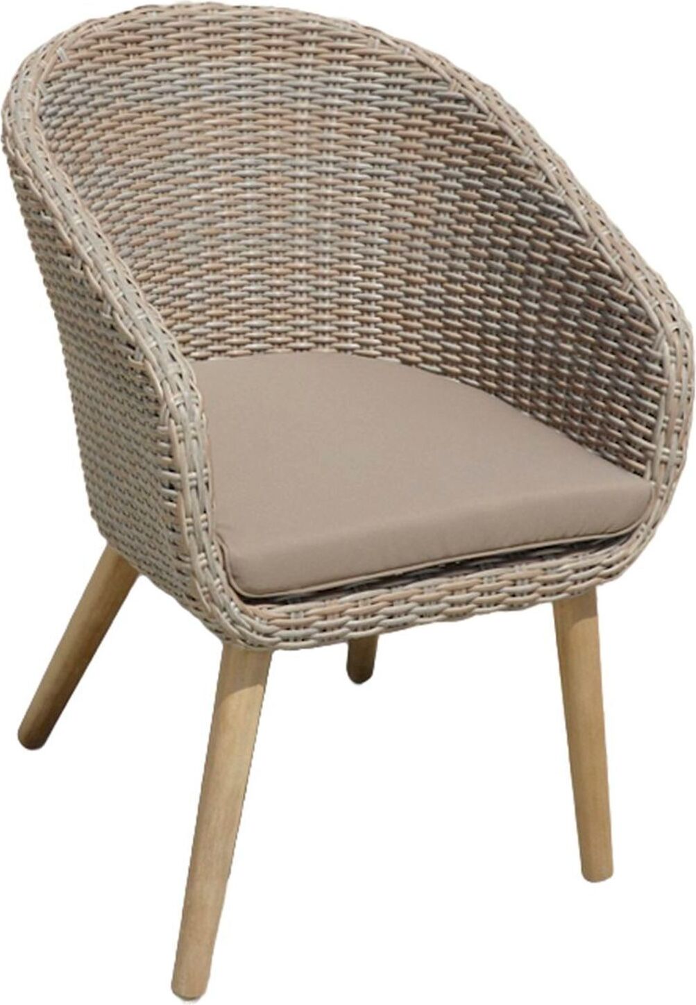 Garden Pleasure Stuhl VISALIA mit Auflage im 4er Set - modernes und ansprechendes Design