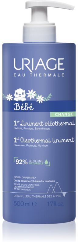 Uriage Bébé 1st Oleothermal Liniment crème nettoyante douce pour les fesses de bébécrème nettoyante douce pour les fesses de bébécrème nettoyante douce pour les fesses de bébé 500 ml