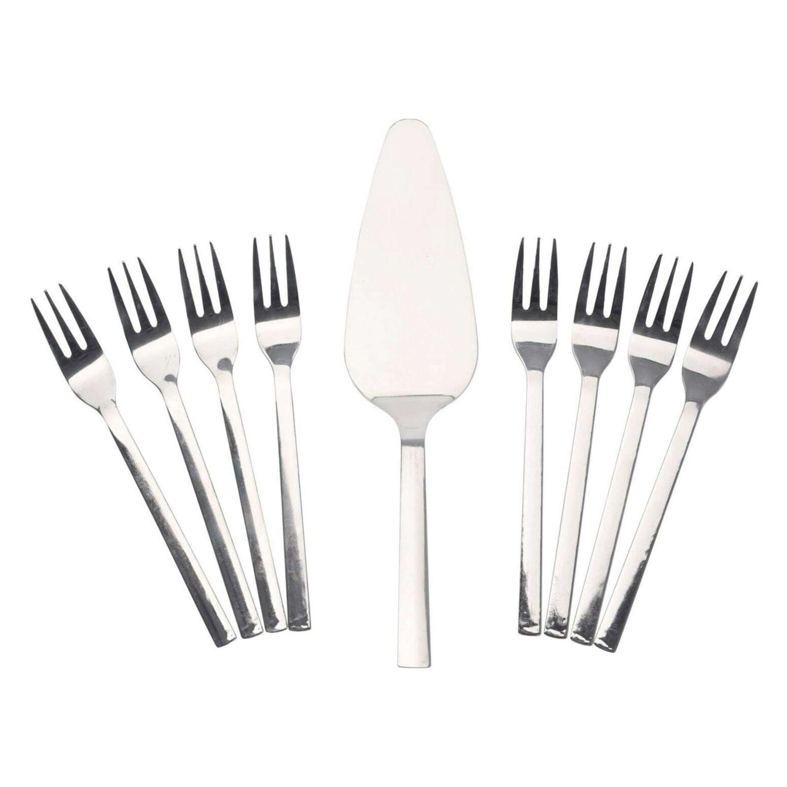 Kerbl 9-teiliges Kuchenset aus Edelstahl (9 Stk., Besteck Set) (8719987314872)