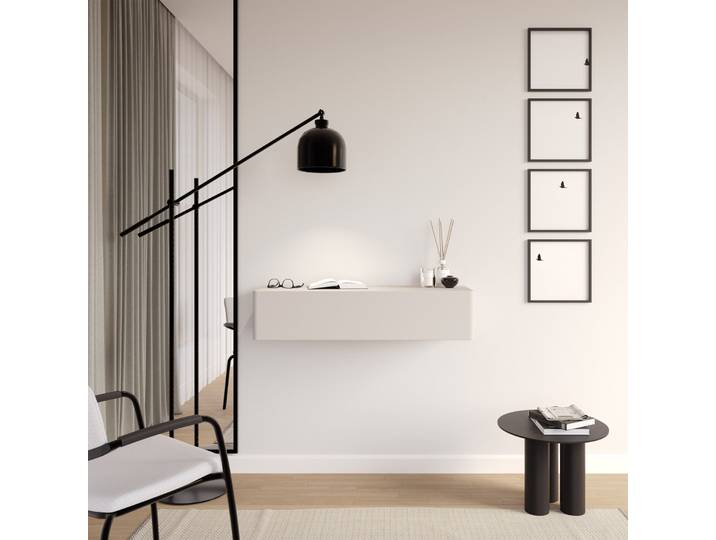 Hängende Olio-Konsole mit Schublade, 90 cm, Kaschmir