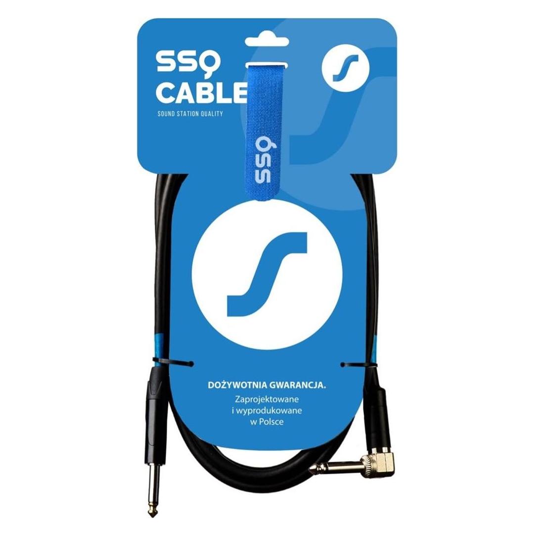 SSQ JMPJMK4 SS-1469 Kabel Jack Mono - Jack Mono 90-Grad-Winkel 4 m Schwarz (4 m) (SS-1469)
