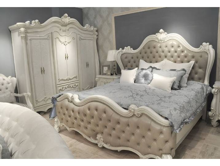 Xlmoebel Schlafzimmer-Set Elegantes Barockmöbel für stilvolles Wohnen in Handarbeit gefertigt, (3-tlg), Hergestellt in Europa
