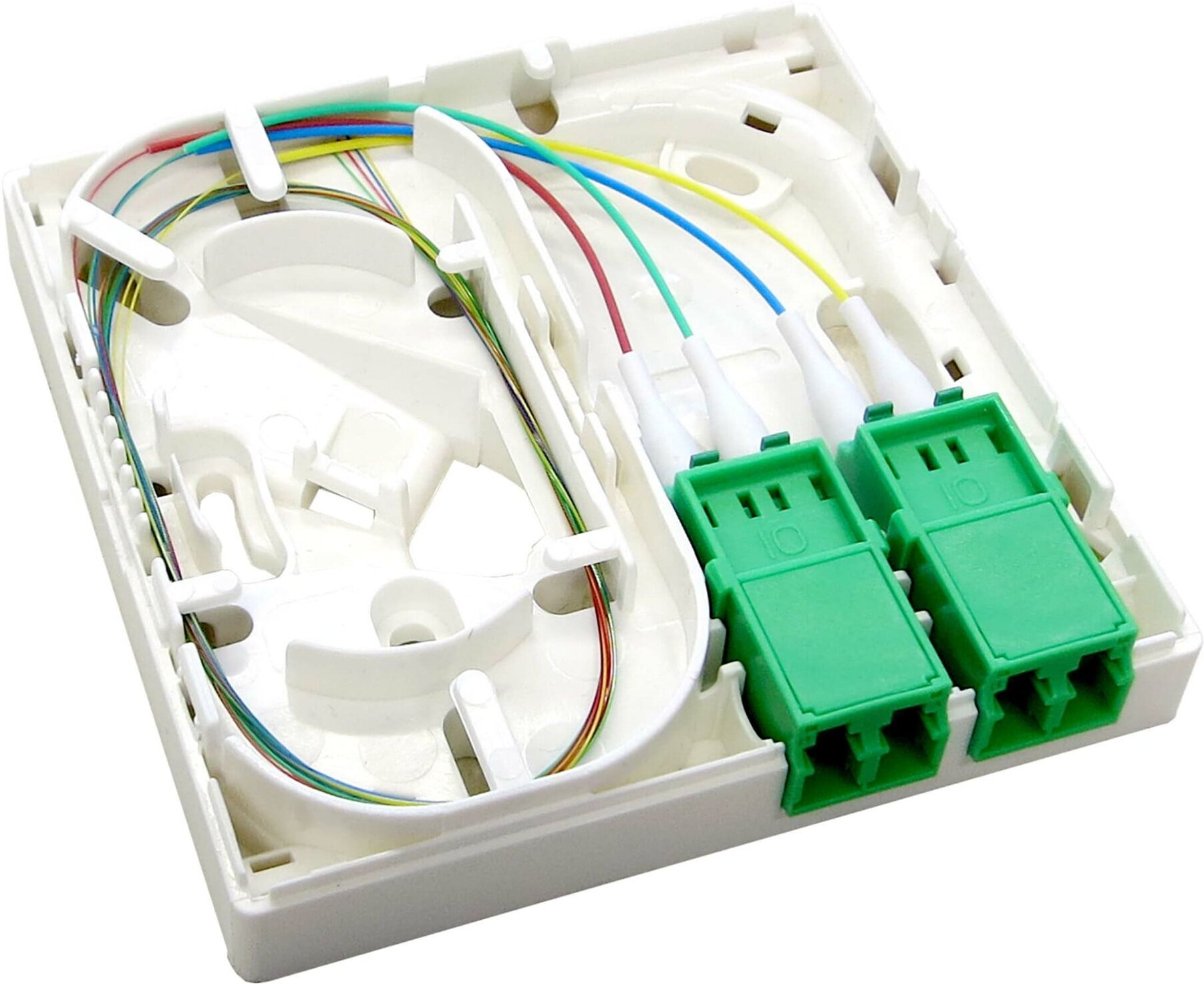 Acome Komponenten FTTH-AP-Dose T1 m. Pigtail 2xLCD/APC rws IO1140670402)