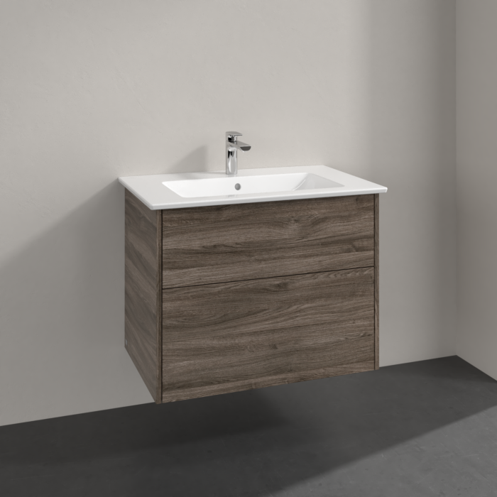 Villeroy und Boch Villeroy & Boch Finero Waschtischunterschrank S00502RKR1 inklusive Waschtisch, Stone Oak, 2 Auszüge