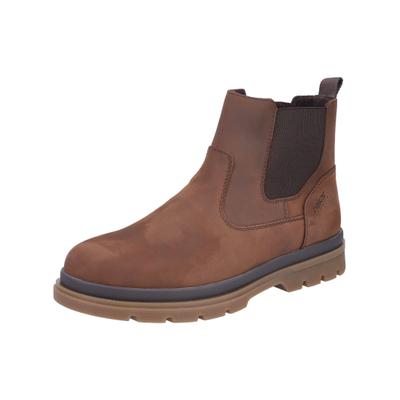 Stiefelette RIEKER "Rieker Stiefelette Leder/Textil", Damen, Gr. 42, dunkelbraun, Leder, Textil, Schuhe Stiefelette