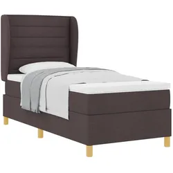 vidaXL, Boxspringbett, Boxspringbett Mit Matratze Stoff Dunkelbraun (80 x 200 cm)