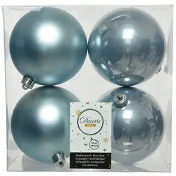 Christmas Decorations 4 Weihnachtskugeln 10cm Kunststoff Christbaumkugeln Set Weihnachtsbaum hellblau