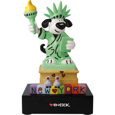 Dekofigur GOEBEL "Ed Heck - Liberty Dog", bunt, B:17cm H:26,5cm T:13cm, Porzellan, Dekofiguren