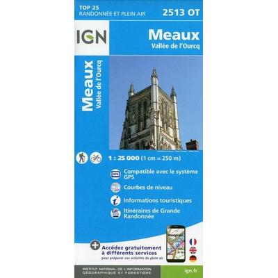 Meaux.Vallée de l'Ourcq 1:25 000, Karte von Collectif Ign, IGN Frankreich, 978-2-7585-4346-6