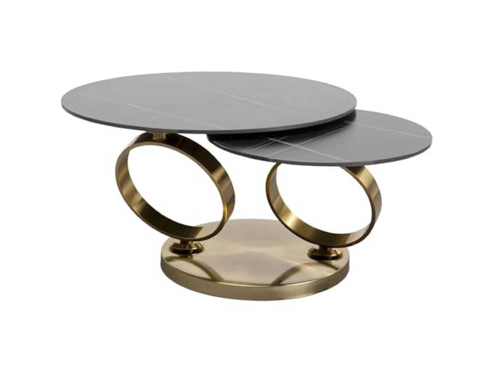 Kare Beverly Gold Salontafel, staal, 42x80x132