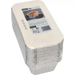 STARPAK Aluschalen mit Deckel 1000 ml silber