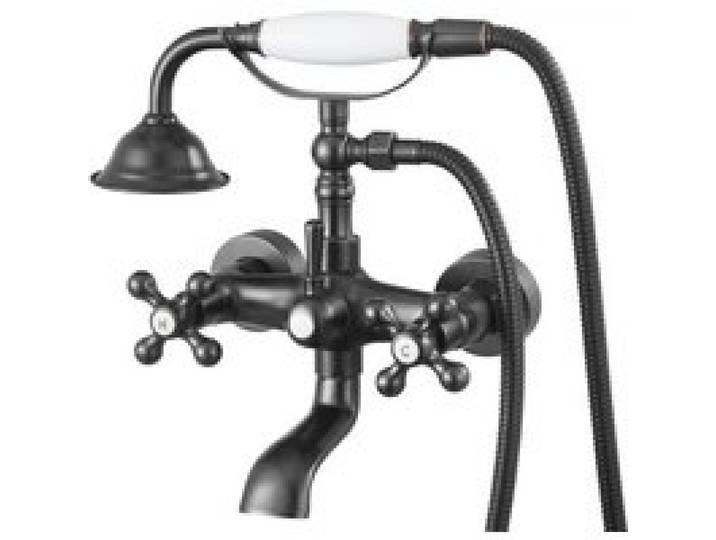 VEVOR Badewannenarmatur Klauenfuß zur Wandmontage mit Handbrause, Vintage Badewannenarmatur mit verstellbaren Schwenkarmen & 360°-Drehauslauf, Wasserhahn Duschset Wannenfüll-Set Ölgeriebene Bronze
