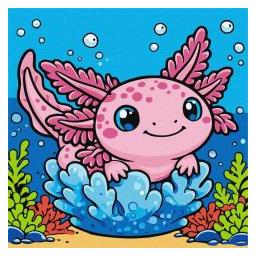 Ideyka Malen nach Zahlen - Glücklicher Axolotl (78585767)