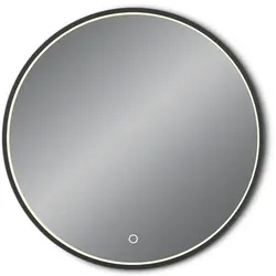 Helestra LED-Spiegel Vido Aluminium Schwarz