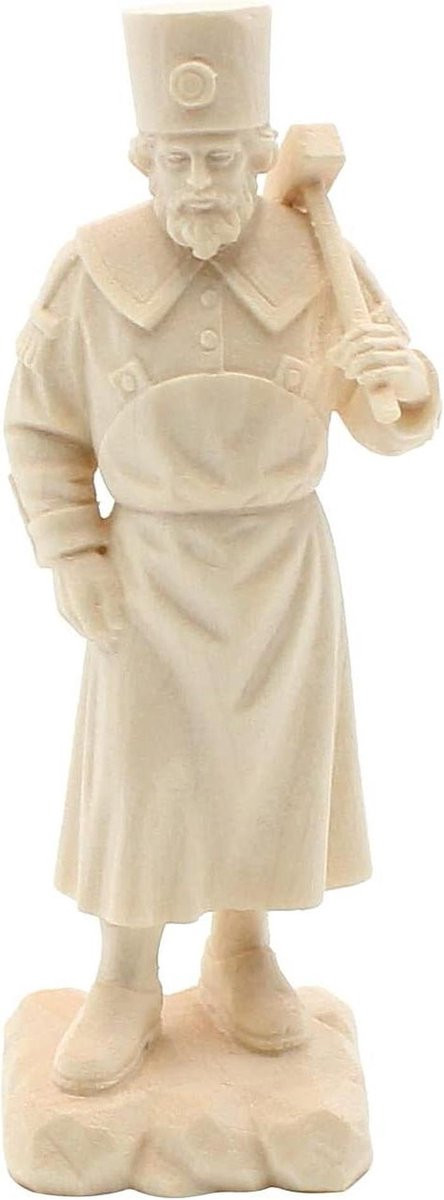 Handgesneden houten Bergman figuur voor op tafel, decoratief houtsnijwerk beeldje, Hoogte: 10 cm