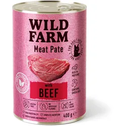 WILD FARM Pate Beef 400 g – glutenfreies Katzenfutter