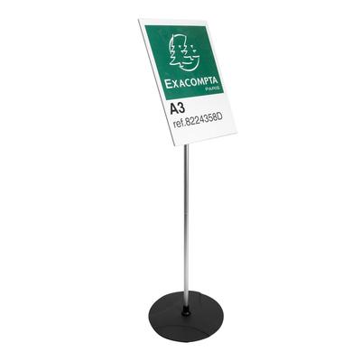 Exacompta Bodenständer aus PMMA/Aluminium für A3 hoch