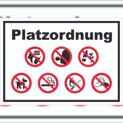 HB-Druck Schild Platzordnung A4 (210x297mm)