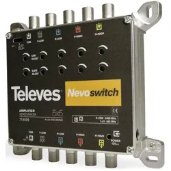 Televes Verstärker 5-fach Guss 30dB f. mS NEVO o.NT MS530VGQ (Multischalter), SAT Zubehör, Mehrfarbig