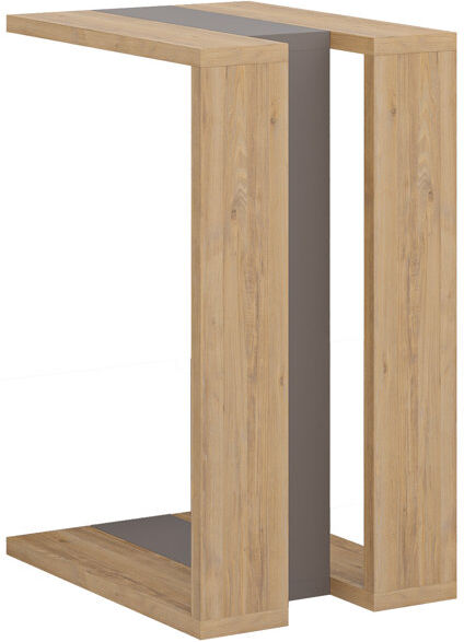 Zipcode Design Madelyn Modern Compact C Shape Side Table Sapphire Oak/Light Mocha/Sapphire Oak 57cm H X 30cm W X 40cm D