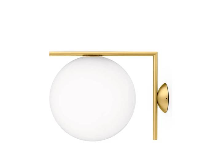 Flos Applique murale IC lights C/W2 Laiton brossé-opale