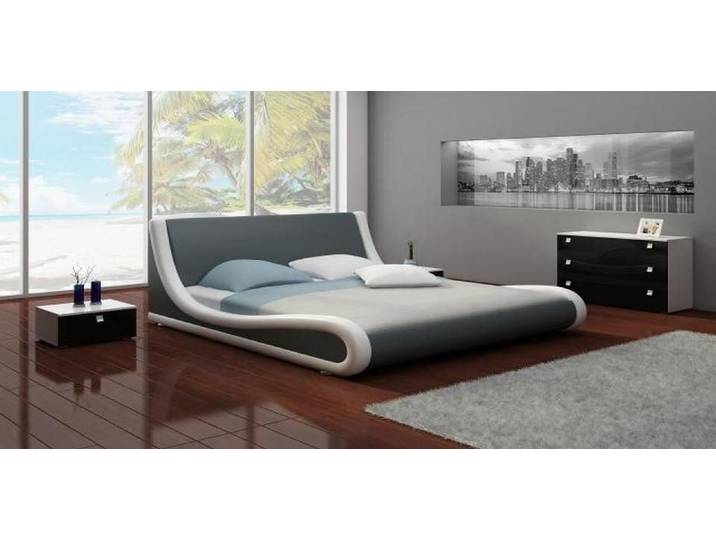 Xlmoebel Lederbett Polsterbett in elegantem Design mit hochwertiger Verarbeitung (Bett Niklas (NB), Hergestellt in Europa