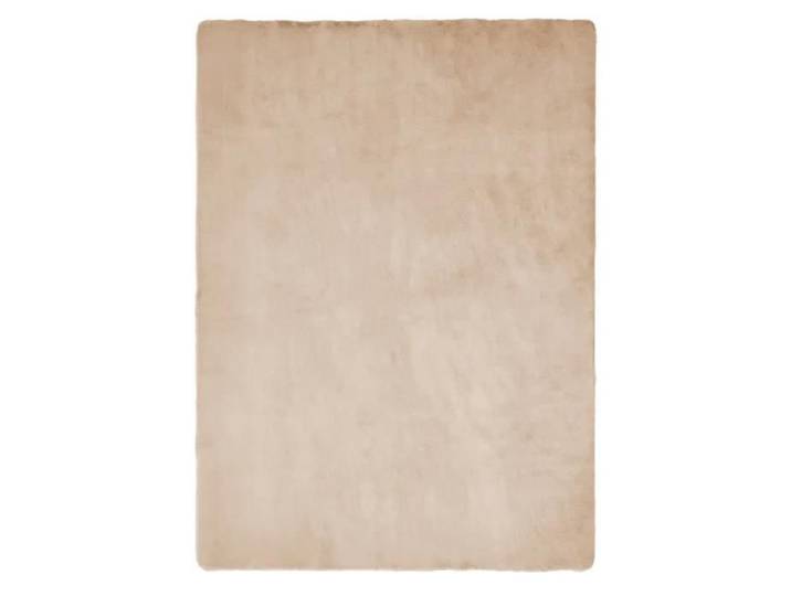 Tapis descente de lit - JUANIO - JUANIO - Beige - 200 x 140 cm - Microfibre 100% polyester
