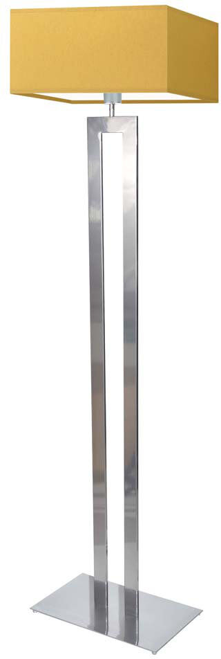 17 Stories Arsh 161cm Traditional Floor Lamp Silver/Mustard 161cm H X 40cm W X 40cm D