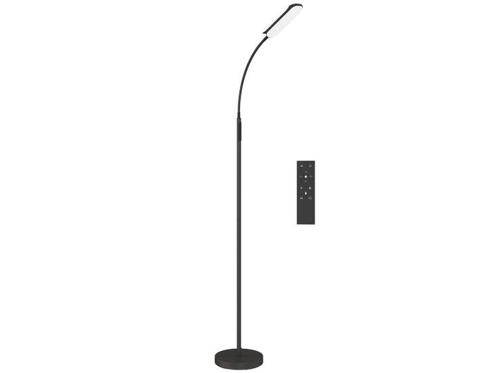 Homcom LED Stehlampe Dimmbar Stehleuchte mit Fernbedienung & Touch-Steuerung, Schwarz, Metall, E27, 22x175x22 cm, Lampen & Leuchten, Innenbeleuchtung, Stehlampen