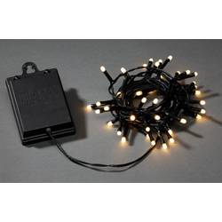 Konstsmide 3724-130 Lichterkette Außen batteriebetrieben Anzahl Leuchtmittel 40 LED Warmweiß Beleuchtete Länge: 3.9 m mit Schalter, Timer, gefrostet