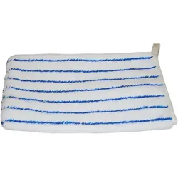 Waschhandschuh Meiko weiß-blau 16x22 cm Microfaser/Microborste