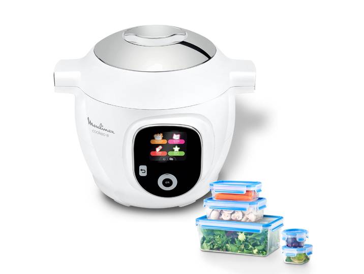Multicuiseur Cookeo YY5655FB + 5 boîtes de conservation MOULINEX