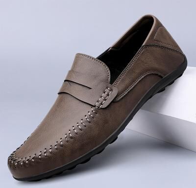 LightInthebox Men's Tan Driving Moccasins – Comfortable Penny Loafers for Summer, Outdoor Gatherings and Casual Events