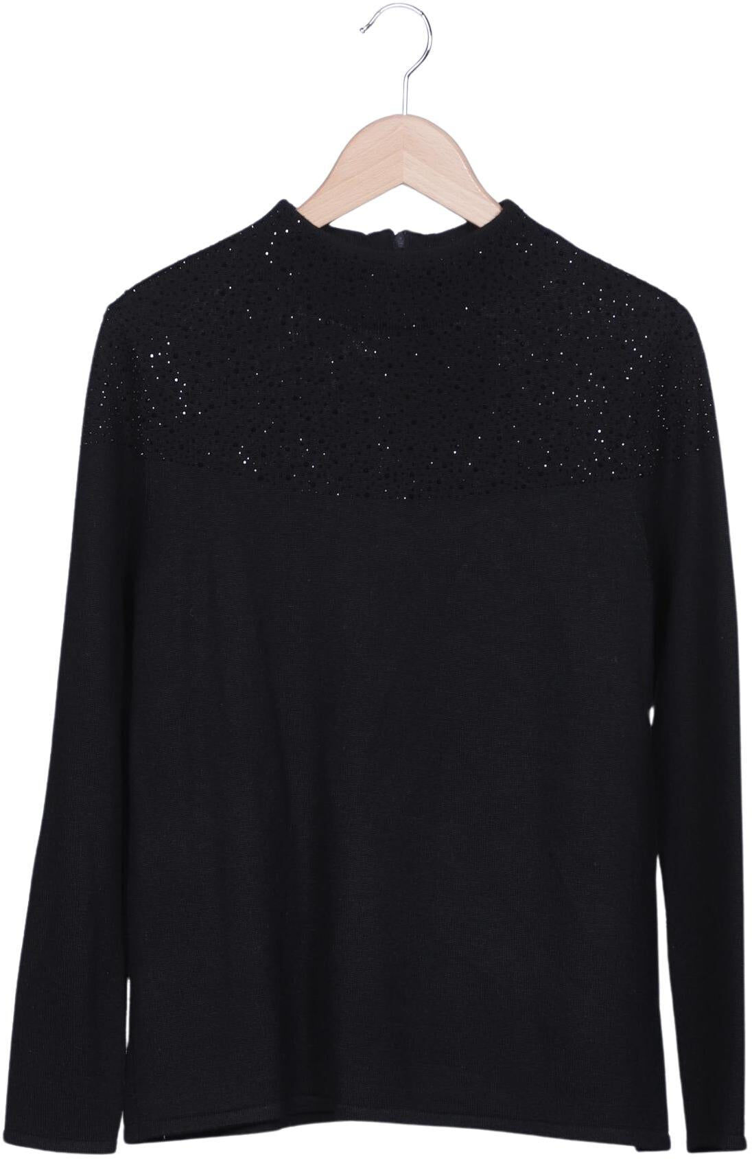 Hallhuber Damen Pullover, Schwarz, Gr. M, Wolle - Second Hand