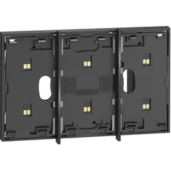 Legrand KG8102P1 LivingNow 3-mod. Rahmen mit integr. Busleitung für 2-mod. Dose, Farbe: Black