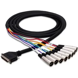 Hosa DTF-805 Multicore Kabel 8-fach DB25 XLR-F 5m (5 m, Multicore Kabel, XLR Kabel), Audiokabel